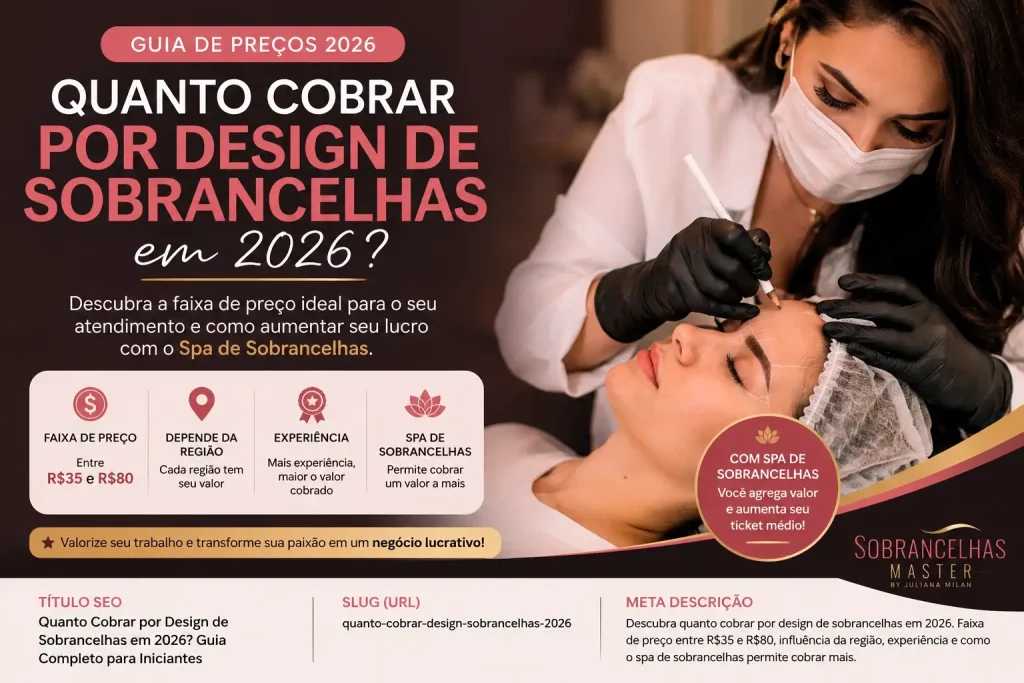 quanto cobrar por design de sobrancelhas em 2026